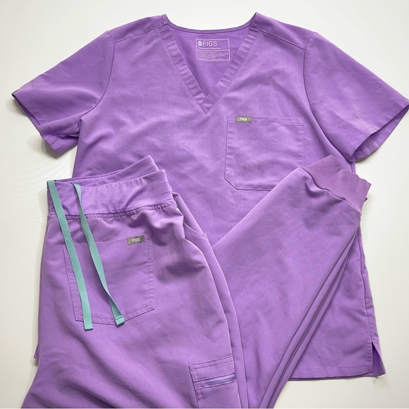 Figs Other - FIGS Scrub Set Womens Large Catarina Top XL/P Zamora Bottoms In Lavender Purple